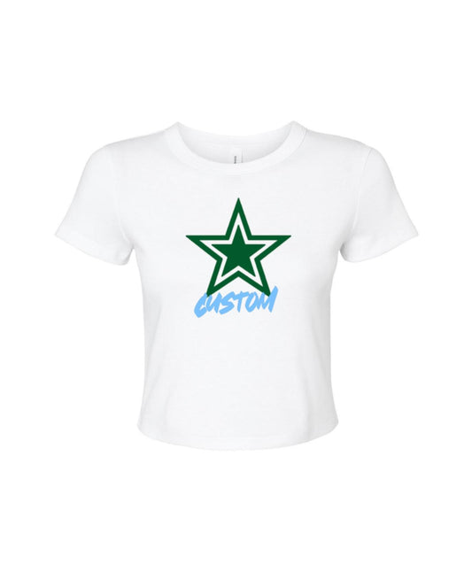 Custom College Double Star Baby Tee | Custom College Gift | Bed Party Gifts | Bed Party | Graduation Gift | Gameday Outfit |