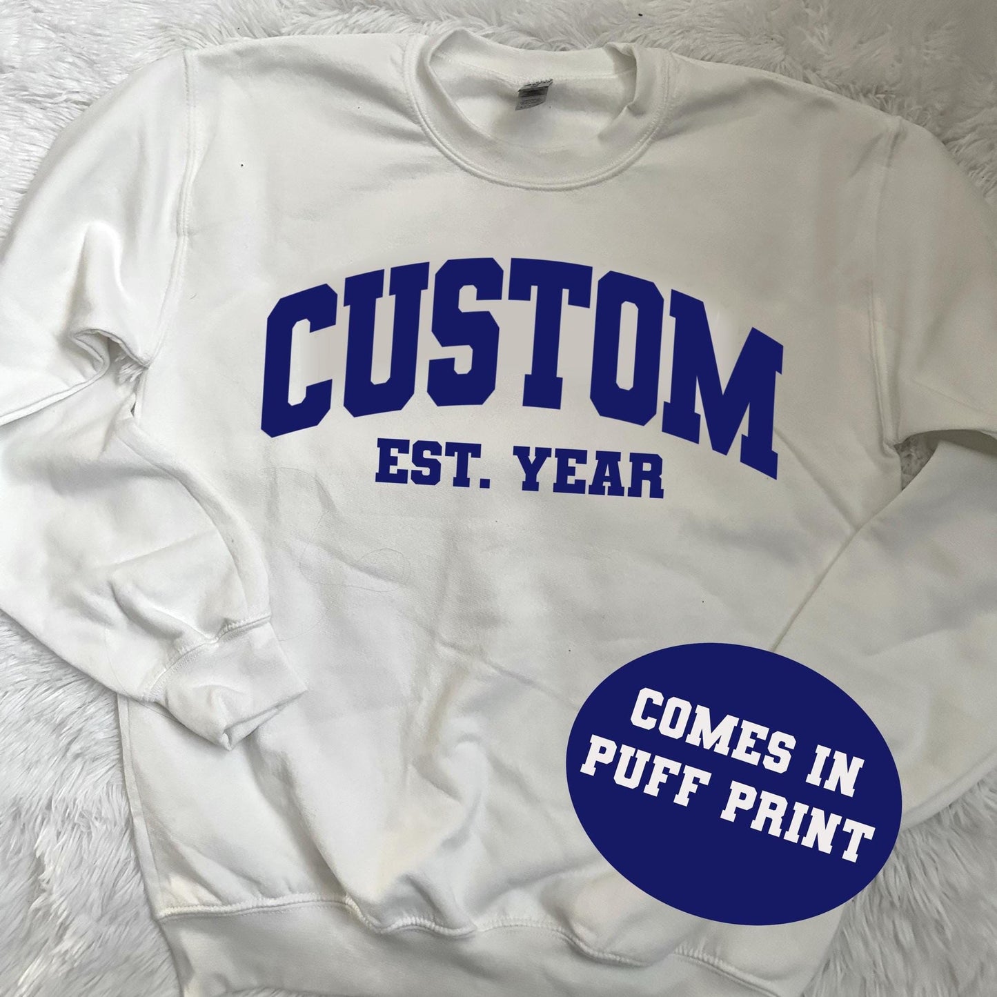 Custom College Puffy Crew | Custom College Gift | Bed Party Gifts | Bed Party | Graduation Gift | College Crewneck | Gameday Outfit