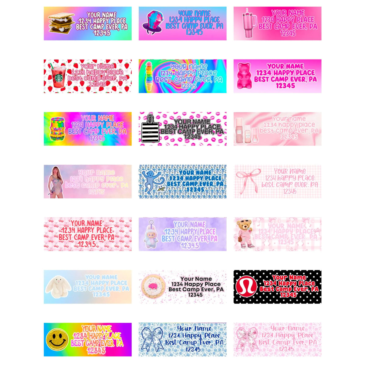 GIRLS PREDESIGNED LABELS