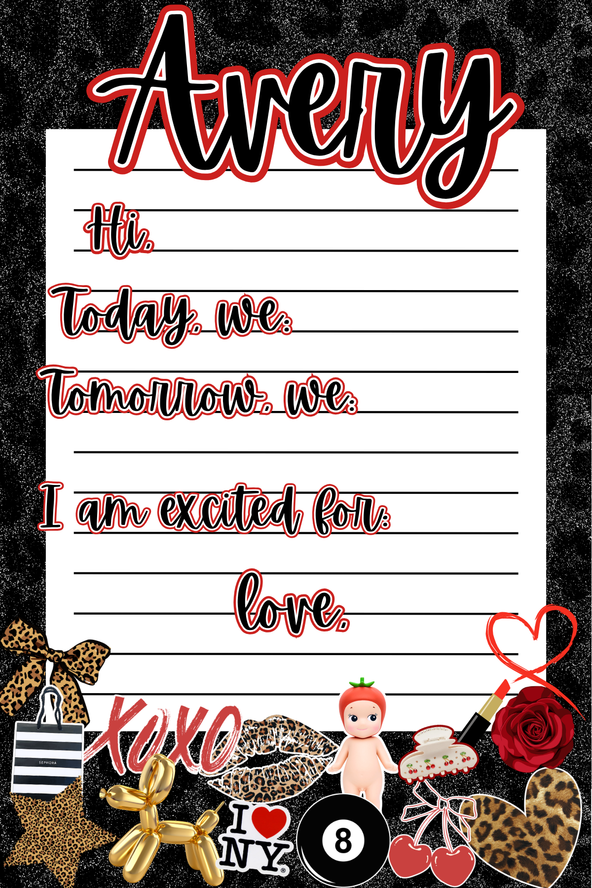 Leopard Girl Camp Notepad