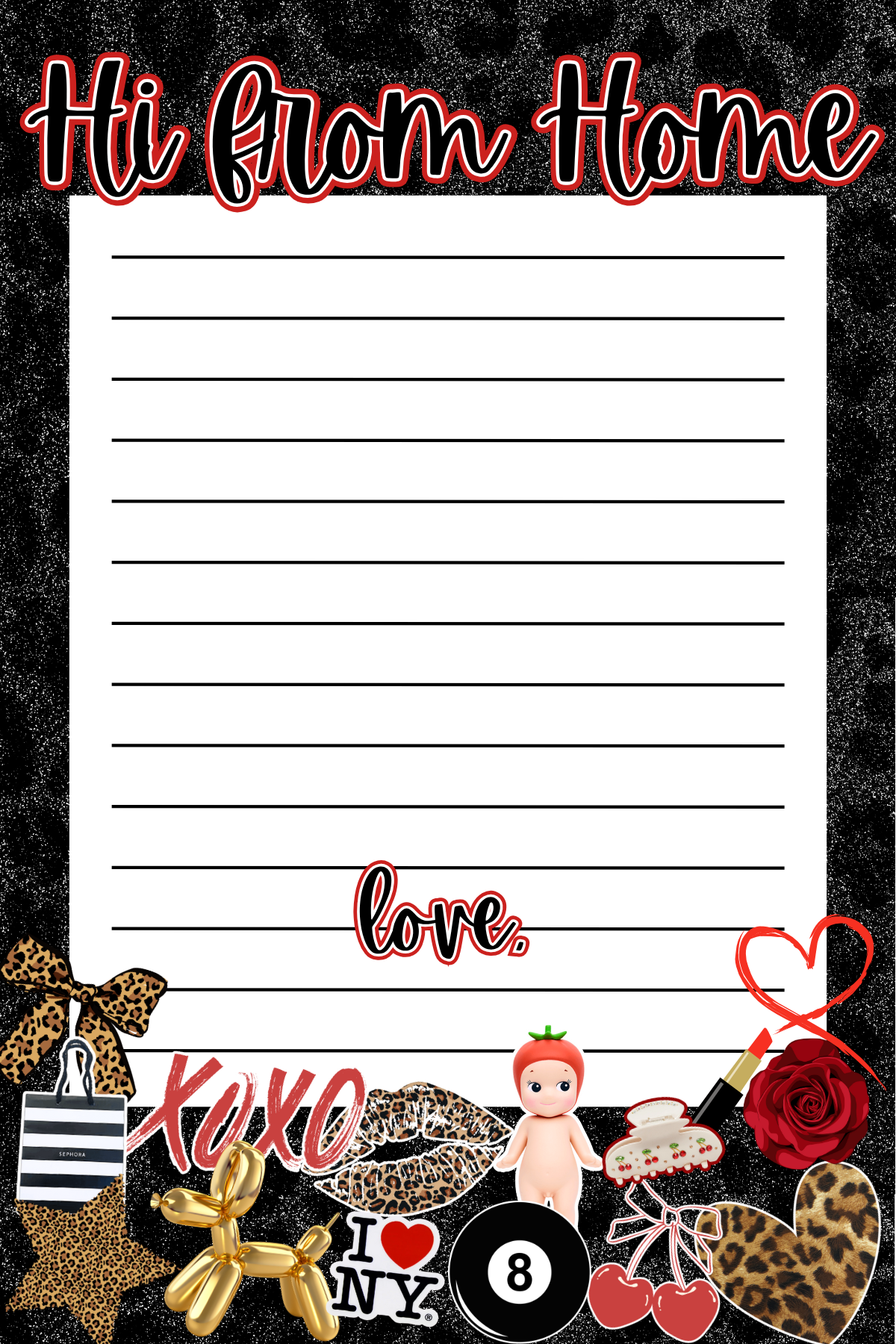 Leopard Girl Camp Notepad